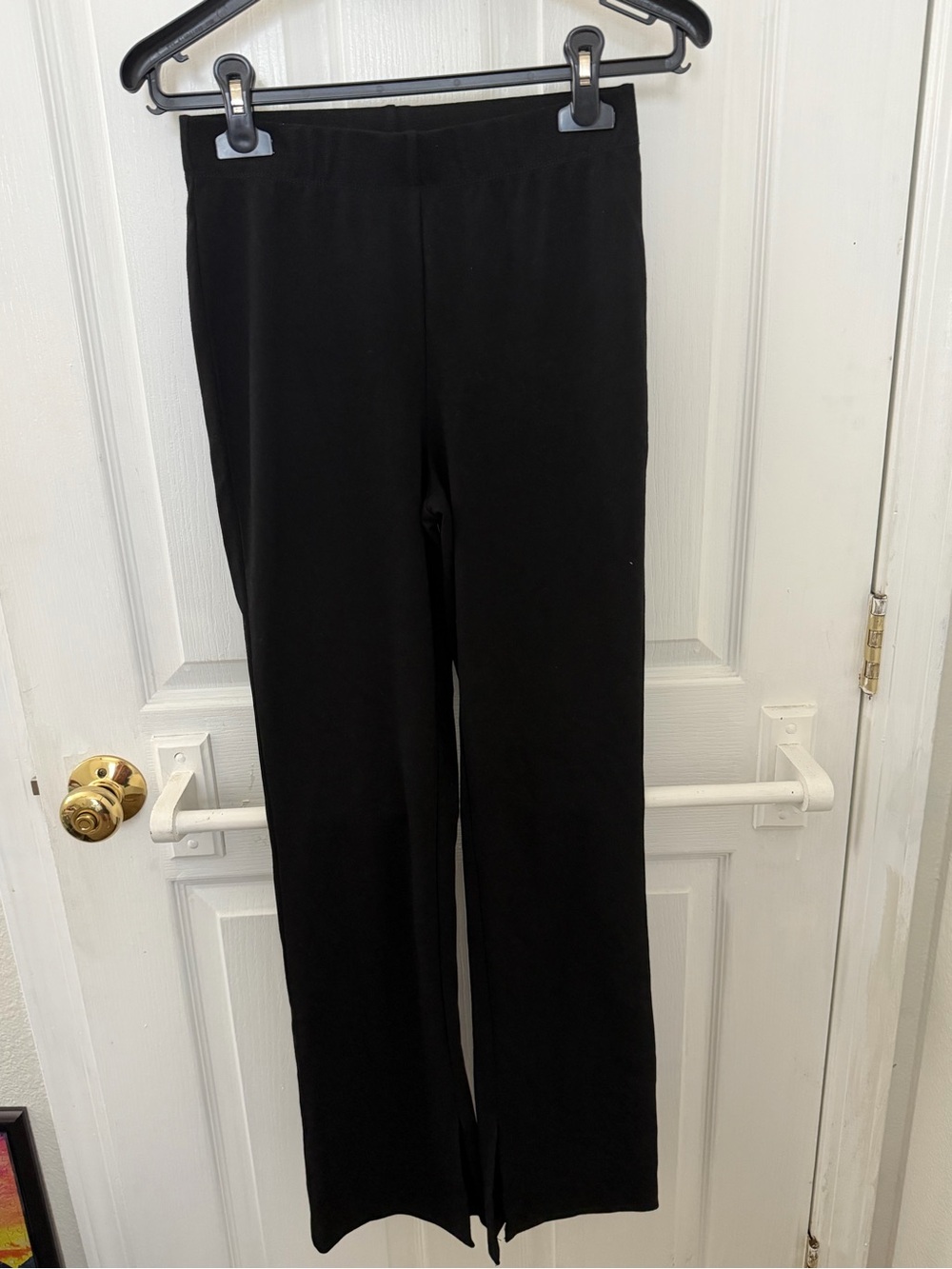 F21 Classic Black Flared Lounge Pants with Slit